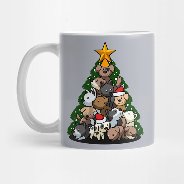 Merry Christmas - Dogs Christmas Tree, Men, Women, Kids, Gift Xmas by Art Like Wow Designs